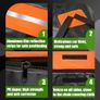 Car Roof Bag,21 Cubic Feet Large Roofing Cargo Carrier Bags Waterproof Soft Rooftop Luggage Storage Box for Any Cars With/Without Roof Rack/Rails/Bars Image 3