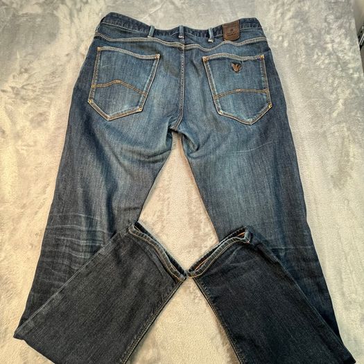 Armani JO6 Jeans Mens Selvedge Jeans W33 L32 Indigo Denim Slim