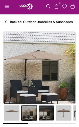 Garden Parasol - Wall Mounted