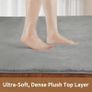Carpet Rugs Living Room Large 200x290, Grey Rug for Bedroom Washable Area Rugs Anti Slip Fluffy Rug Shaggy Cream Carpets Extra Large Rugs for Living Room Kids Room Image 3
