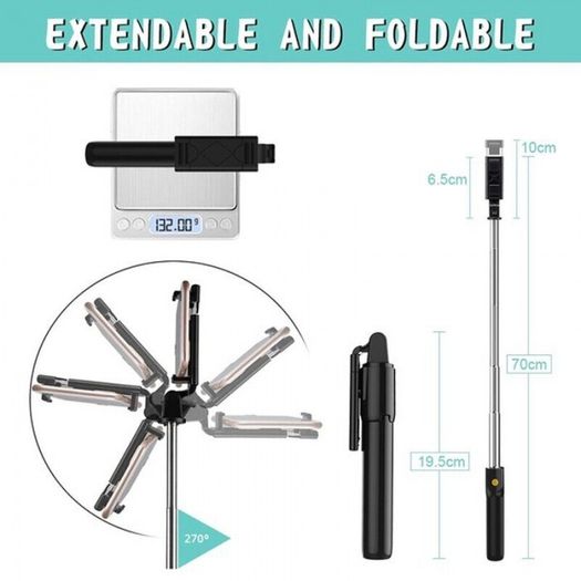 Bluetooth Selfie Stick Tripod and Remote Control