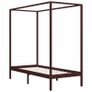 Canopy Bed Frame Dark Brown Solid Pine Wood 90x200 cm Image 7