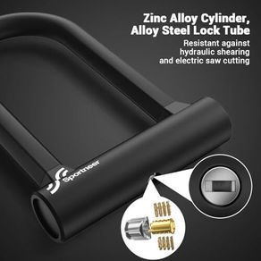 Bike Lock: 17mm Heavy Duty Bike D Lock with 5Ft/1.2M High Security Steel Cable&Sturdy Mounting Bracket&Key Anti Theft Bicycle Locks for Road Bike, Electric Bike, Mountain Bike, Folding Bike