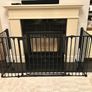 Black metal fire guard and safety gate Image 2