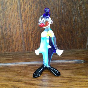 Minature Munrano Glass Ornamental Clown