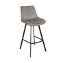 Luka Navy Velvet Bar Stool  Stylish Loft Design Image 2