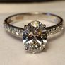 14ct White Gold 2.24 carat Lab Diamond Solitaire Ring With Diamond Svcents Image 3