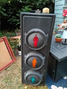 set of traffic lights and controller