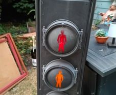 set of traffic lights and controller