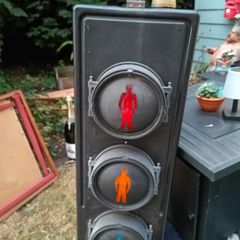 set of traffic lights and controller