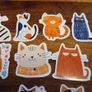 50pcs Cute Cartoon Cat Stickers Decals Image 3