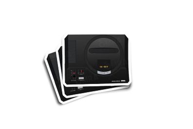 Sega Megadrive Console Glossy Stickers 3-Pack