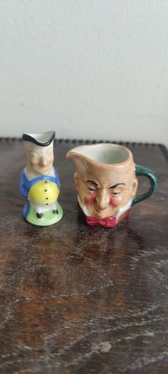 Vintage miniature china jugs, Denton and artone