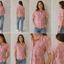 Pink Plaid Short Sleeve size S Image 2