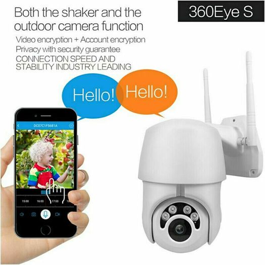 IP66 1080P Outdoor IP Camera CCTV PTZ Dome Security IR Cam WiFi Motion Tracking