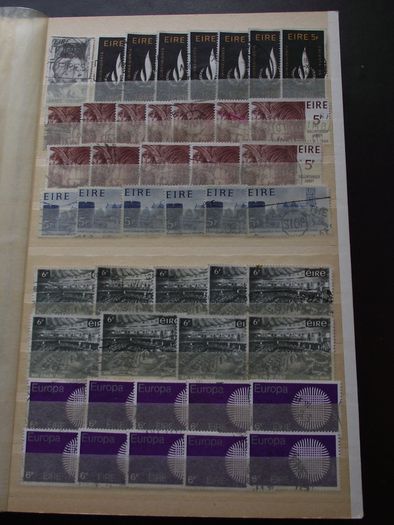 An album with Irish stamps. Reminder with duplications