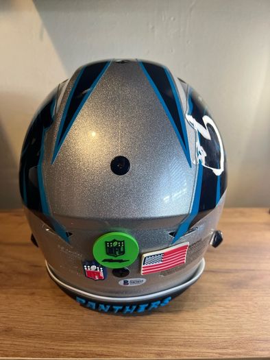 Christian McCaffery signed NFL Carolina Panthers Helmet