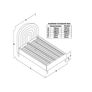 Next kids pink rainbow bed Image 2