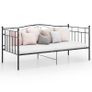 Sofa Bed Frame Black Metal 90x200 cm Image 8