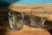 Two Crystal Tankards