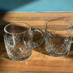 Two Crystal Tankards