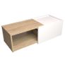 FMD Extendable Coffee Table White and Oak Image 4