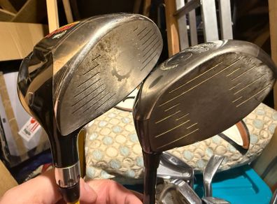 Mizuno mx23 Irons, Nike/Callaway woods, Taylormade stand bag