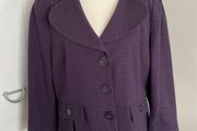 Aubergine Short Tailored Jacket, Size 16