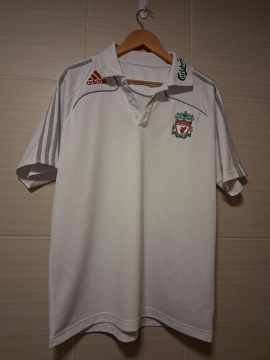 Liverpool FC. Official Adidas Mens Polo Shirt. Authentic Carlsberg Era Item. Collect In Dublin Or Receive Via Post.