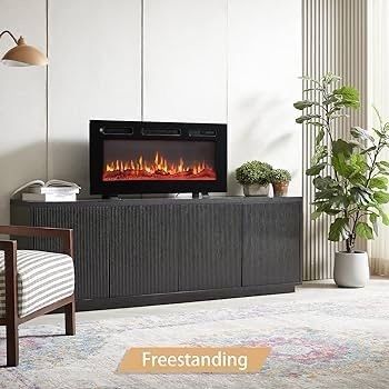 NEW SALE | Wilton 3 in 1 Electric Fireplace, Freestanding, Wall Mounted, Recessed, 9 Colour Flame Effect, Media Wall Compatible