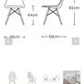 3 Eames Style Dining Chairs Image 4