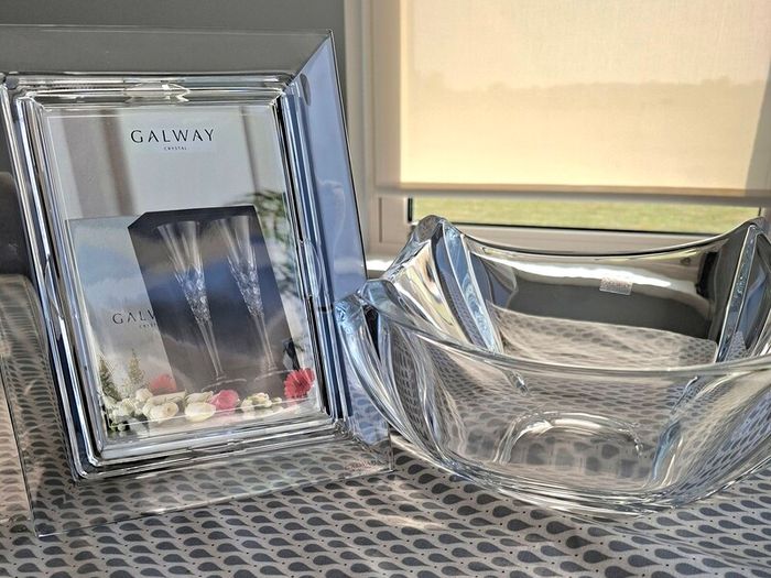 Galway Crystal Bowl and Photo frame