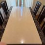 Marble Dining Table + 6 High-Back Chairs Image 4