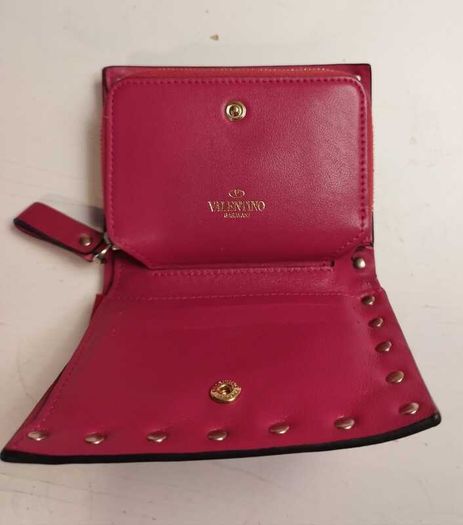 Valentino Garavani Rock Stud Calfskin Wallet for Ladies