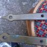 Vintage Brass Hinges x 2 for Sale Image 9