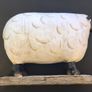 Sheep / Lamb Ornament Folk Art Sculptured Rustic Image 10