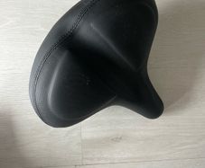Wide comfortable bike saddle