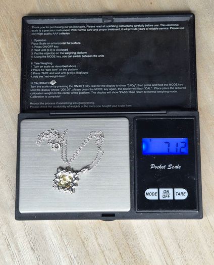 Sterling Silver Yellow Canary Cubic Zirconia Cushion Cut Pendant Necklace 7.12g