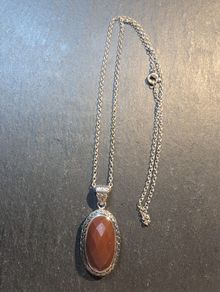 Solid silver pendant and chain