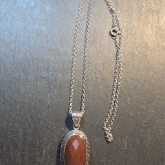 Solid silver pendant and chain
