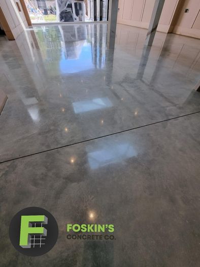 Polished concrete flooring