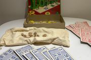 Vintage Berwick Games Lotto (Housey-Housey c.1950s) - COMPLETE 90 Wooden Numbers