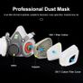 6200 Dust Mask Half Face With 503 5N11 Particle Filters Goggles Set For Industrial Labor Dust Paint Spray Decoration Grinding Image 3