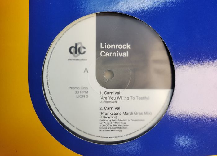 SOLD - Lionrock - CARNIVAL - Deconstruction DJ Promo Copy - Are you willing to testify?