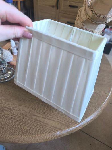 small white rectangular lamp shade