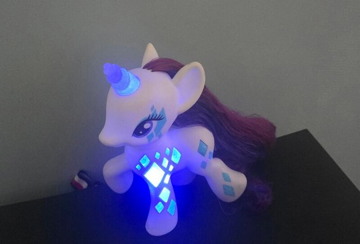 Large Light up Rarity Cutie Mark Magic Glamour Glow - 7 inch MLP G4 My Little Pony 2014
