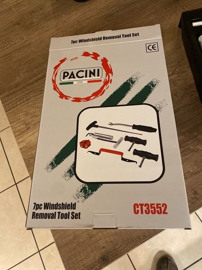 Windshield removal tool set.