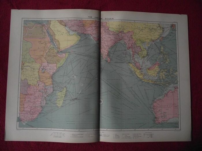 30 X Maps & Charts from Philip's Mercantile Marine Atlas of the World - Fourth Edition 1913