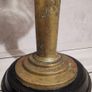 Antique Matador 15" Oil Lamp Glass Wood Base Brass Stem Burner Torch Light Image 6