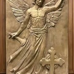 Angel Gabriel fiberglass plaque